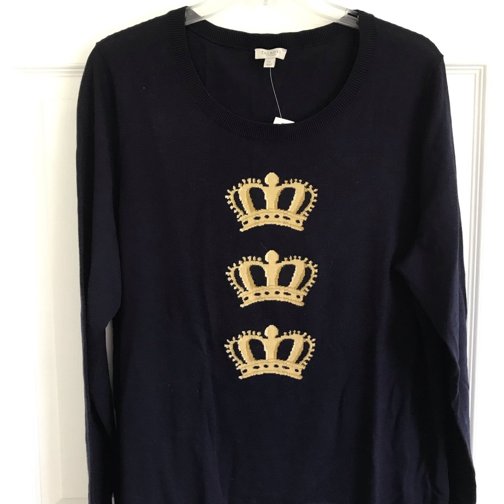 NWT Talbots Navy Plus Size Crown Sweater